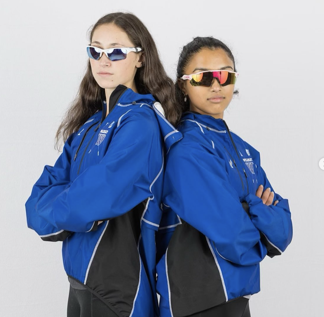 Mallika John with a Wellesley teammate